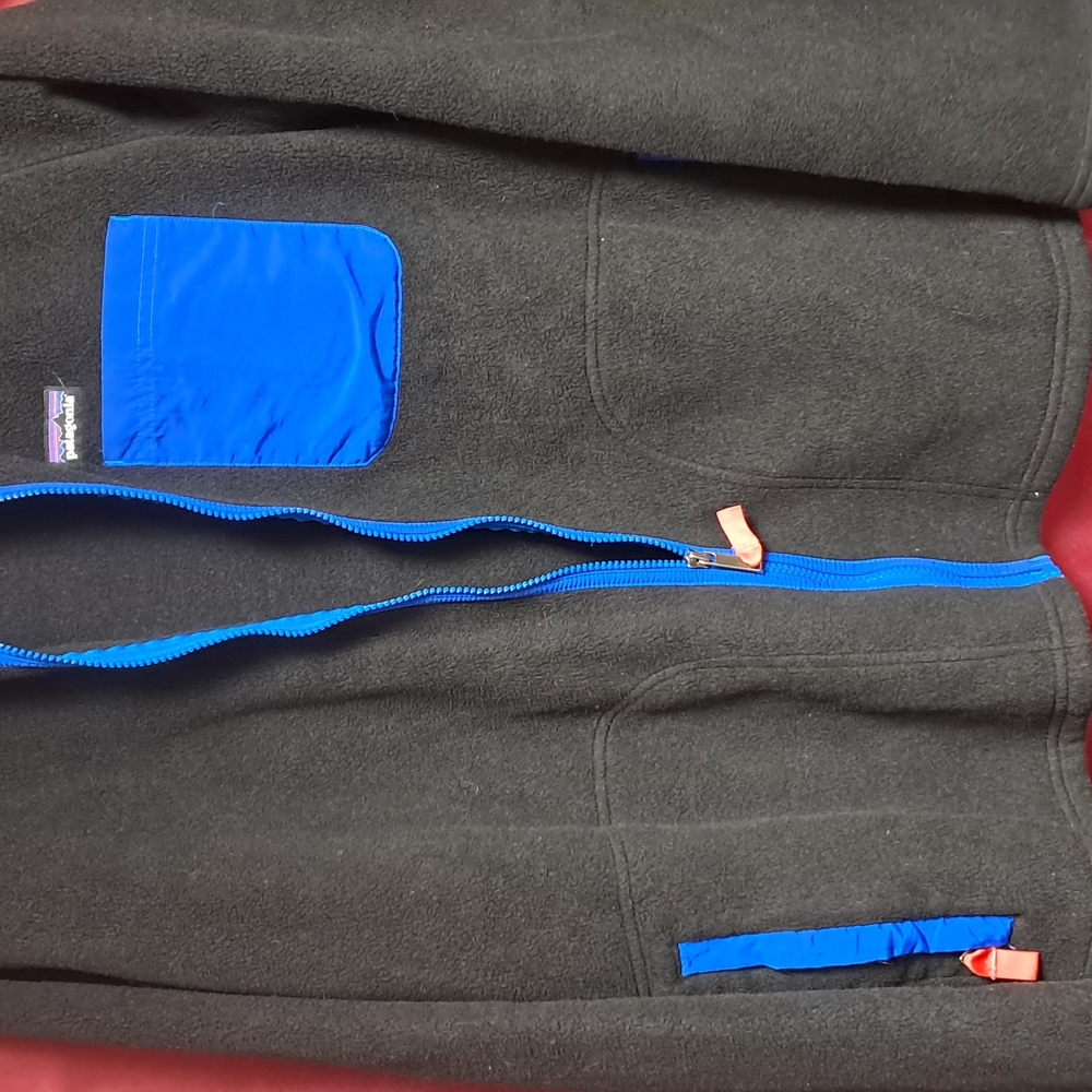 Patagonia Black Fleece with Blue Trim
